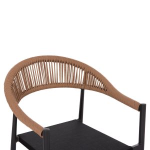 Garden set of 5 chairs Berg Hm21134 dark gray aluminum - perirattan