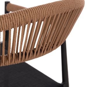 Garden set of 5 chairs Berg Hm21134 dark gray aluminum - perirattan
