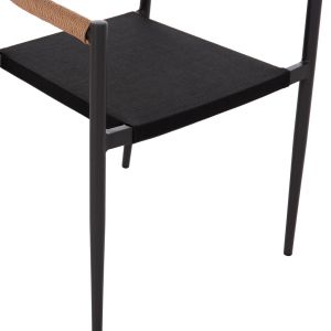 Garden set of 5 chairs Berg Hm21134 dark gray aluminum - perirattan