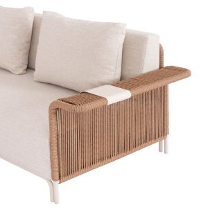 Garden set of 6 pieces Aurora Sm6170 ivory ivory aluminum-beige platinum-gray sintered stone