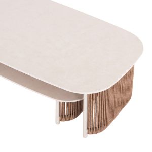 Garden set of 6 pieces Aurora Sm6170 ivory ivory aluminum-beige platinum-gray sintered stone