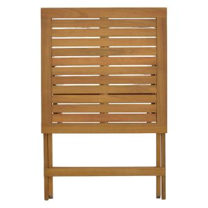 Garden set of table with 2 folding chairs Bistrual-perdu made of solid acacia wood 60x60x72cm