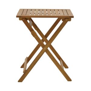 Garden set of table with 2 folding chairs Bistrual-perdu made of solid acacia wood 60x60x72cm