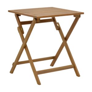 Garden set of table with 2 folding chairs Bistrual-perdu made of solid acacia wood 60x60x72cm