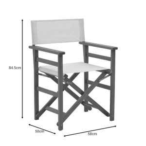 Garden set of table with 6 folding chairs Bistrual-sopho made of solid acacia 200/150x100x75cm