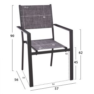 Garden set with umbrella gray Hm11483