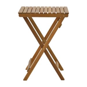 Garden set folding table with 4 folding chairs made of solid acacia Elijie-lazio 50x50x70cm
