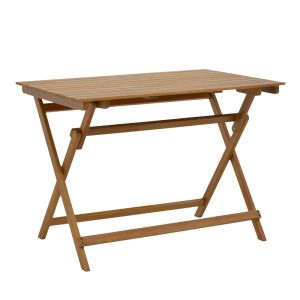 Garden set folding table with 4 folding chairs made of solid acacia Joter-jaybo 100x65x72cm