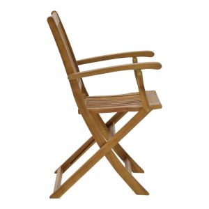 Garden set folding table with 4 folding chairs made of solid acacia wood Joter-lazio 50x50x70cm