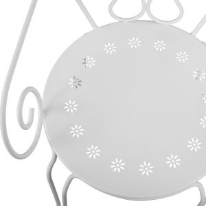 Garden metal chair Amore white Hm5008,12 49x48x90cm