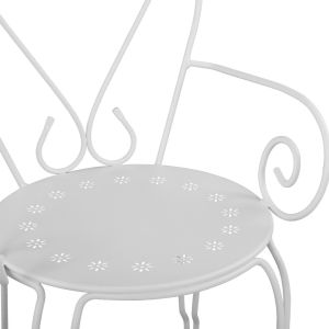 Garden metal chair Amore white Hm5008,12 49x48x90cm