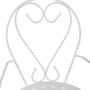 Garden metal chair Amore white Hm5008,12 49x48x90cm