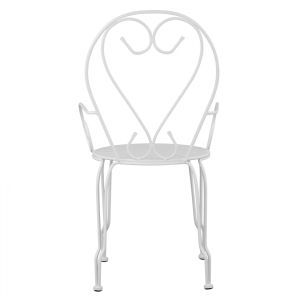 Garden metal chair Amore white Hm5008,12 49x48x90cm