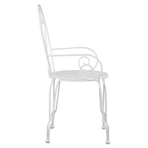 Garden metal chair Amore white Hm5008,12 49x48x90cm
