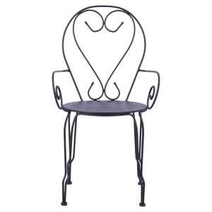 Garden metal chair Amore black color Hm5008,11 49x48x90cm