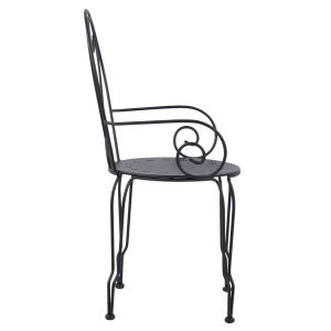Garden metal chair Amore black color Hm5008,11 49x48x90cm