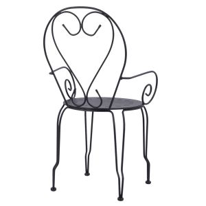 Garden metal chair Amore black color Hm5008,11 49x48x90cm