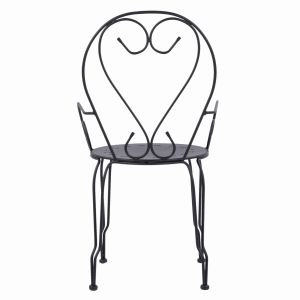 Garden metal chair Amore black color Hm5008,11 49x48x90cm