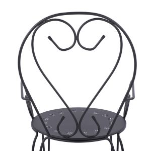 Garden metal chair Amore black color Hm5008,11 49x48x90cm