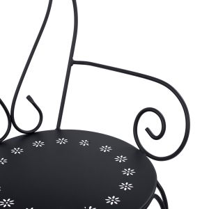 Garden metal chair Amore black color Hm5008,11 49x48x90cm