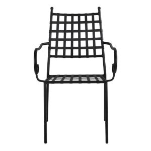 Garden metal chair Hm5171,11 black color 57x60x92cm