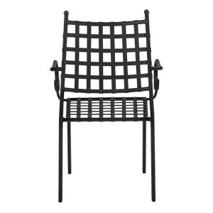 Garden metal chair Hm5171,11 black color 57x60x92cm