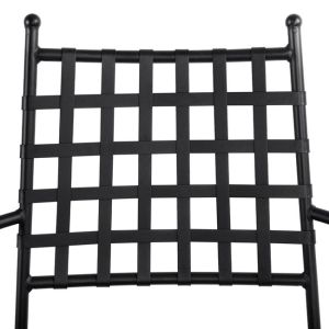 Garden metal chair Hm5171,11 black color 57x60x92cm