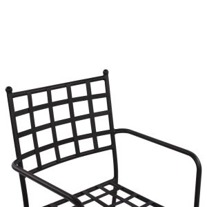 Garden metal chair Hm5508 black color 46x58x88cm