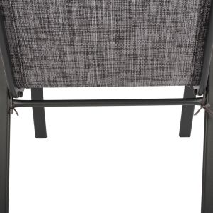 Garden metal chair Leon gray with gray upholstery Hm10573,01 54x70x93cm