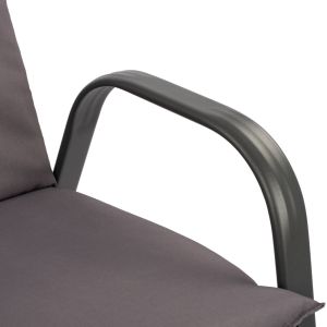 Garden metal chair Leon gray with gray upholstery Hm10573,01 54x70x93cm