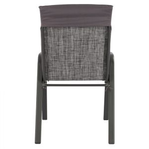 Garden metal chair Leon gray with gray upholstery Hm10573,01 54x70x93cm
