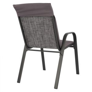 Garden metal chair Leon gray with gray upholstery Hm10573,01 54x70x93cm