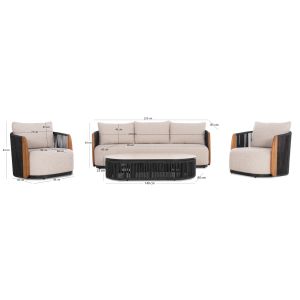 Garden set 5 seats Augustus