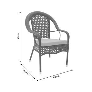 Garden set Cellin table with 6 chairs