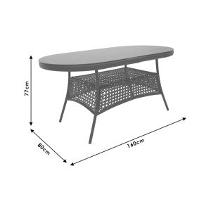 Garden set Cellin table with 6 chairs