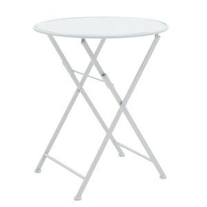 White metal garden set - table with 2 chairs