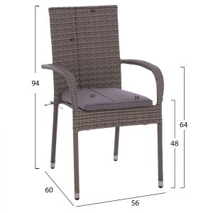 Garden set table with 4 chairs Hm11711.31