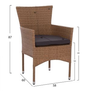 Garden set table with 4 chairs Hm11712.32