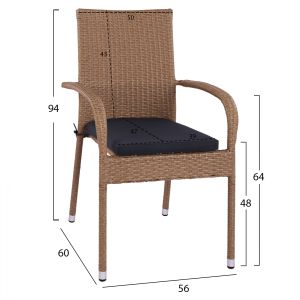 Garden set table with 4 chairs Hm11713.02