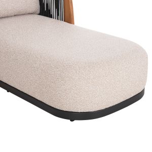 Garden set of 4 pieces Louisse Sm6448 acacia wood cushions - beige