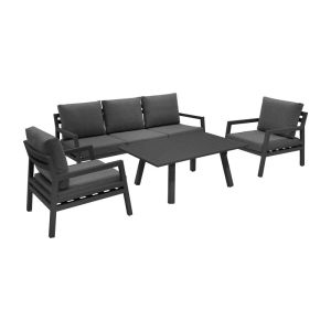 Garden set of 4 pieces Santiago dark gray color 188x80x70cm