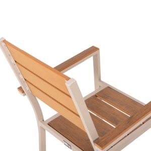 Garden set of 5 pieces Moril Hm21161 aluminum in champagne color and polywood