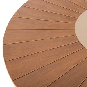 Garden set of 5 pieces Moril Hm21161 aluminum in champagne color and polywood