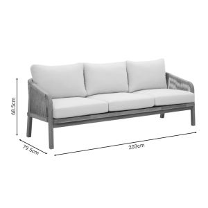 Garden set/living room furniture Malibu 4 pieces solid acacia beige fabric