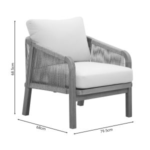 Garden set/living room furniture Malibu 4 pieces solid acacia beige fabric