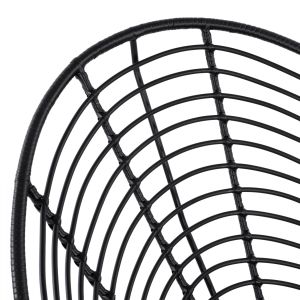 Garden chair Allegra Hm5458,02 wicker in black color 73x83x86cm