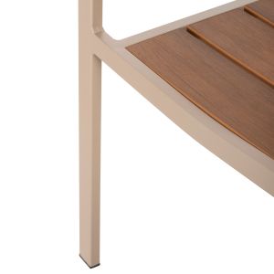 Градински стол Aluminum Saga Hm5127,04 шампанско - Polywood седалка и облегалка 55x52x86cm