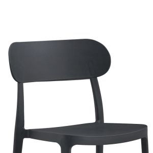 Garden chair Amvroan with UV protection anthracite Pp 51x49x79.5cm