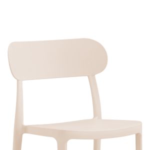 Amvroan Garden Chair with UV Protection Cappuccino Pp 51x49x79.5cm
