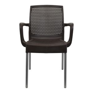 Garden chair Bella brown color 55x55x85cm